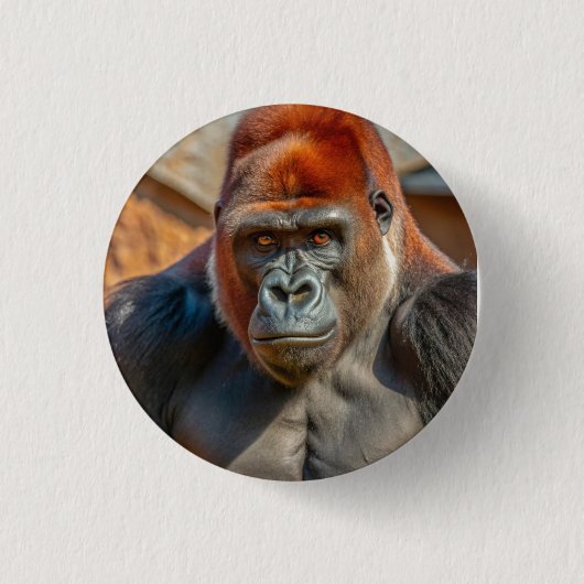 Badge: gorilla ronde button 3,2 cm (Voorkant)
