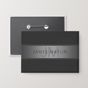 Badge Gradient gris foncé moderne Nom ou raison sociale