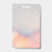 Badge Gradient holographique de Silver Glitter (Arrière)