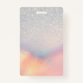 Badge Gradient holographique de Silver Glitter (Dos)