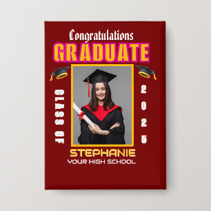 Badge Graduate Photo Graduation Félicitations sur mesure