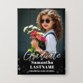 Badge Graduation Commencement Party Selfie Button (Recto)