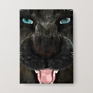 Badge Grand Chat Panther Noir