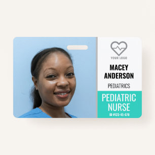 Badge Grand insigne photo de l'employé de l'hôpital avec