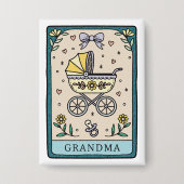 Badge Grand-mère du Baby shower Tarot (Recto)