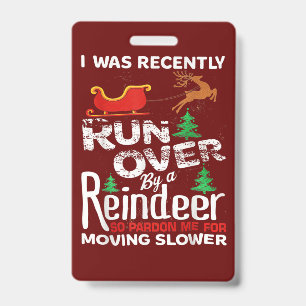 Badge Grand-Mère S'Est Fait Renverser Par Un Noël De Rin