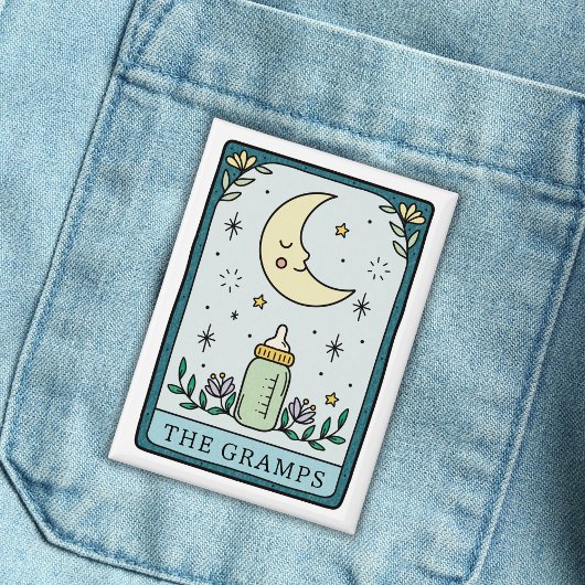 Badge Grand-père du Baby shower Tarot