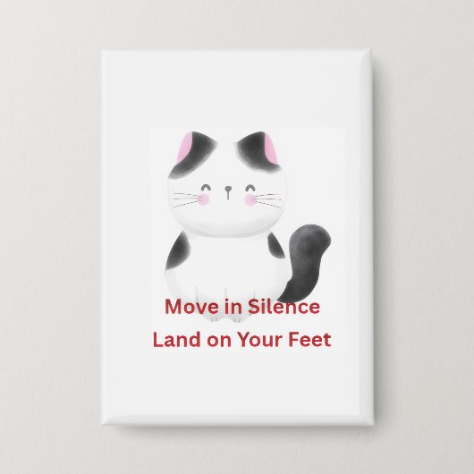 Badge Graphique de chat motivationnel (Recto)