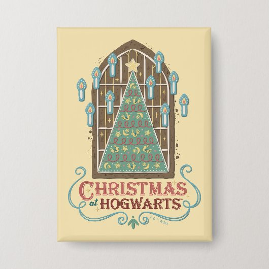 Badge Graphisme de cookie à HOGWARTS™ pour Noël (Recto)