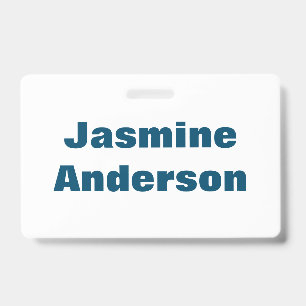 Badge Gras Moderne Minimaliste Couleur Bleue Océan