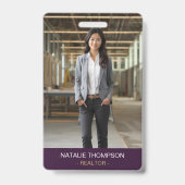 Badge Gras Professional Real Estate Chic Realtor QR Code (Avant)
