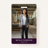 Badge Gras Professional Real Estate Chic Realtor QR Code (Devant)