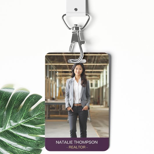 Badge Gras Professional Real Estate Chic Realtor QR Code