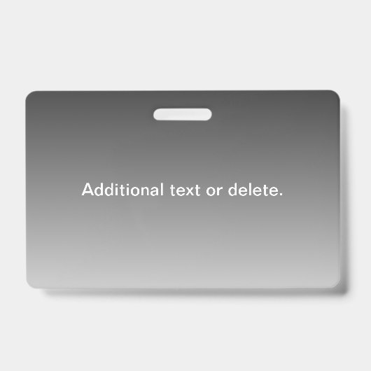 Badge Gray (changeable color) Ombre & Text Pattern (Arrière)