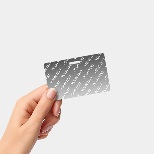 Badge Gray (changeable color) Ombre & Text Pattern (Manuel / portable)