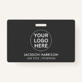 Badge Gray Logo l Entreprise Entreprise Professionnel (Dos)