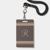 Badge Greek Key (Avant avec lanière)