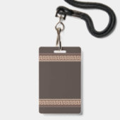 Badge Greek Key (Arrière avec lanière)