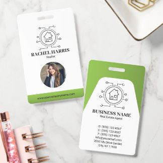 Badge Green Modern Real Estate Agent Photo