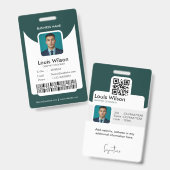 Badge Green | Sécurité de l'entreprise - ID employé pers (Avant & arrière)