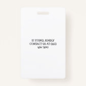 Badge Green Sunflower Kindergarten School Teacher ID (Dos)