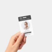 Badge Gris | ID photo de l'employé Sécurité de la sociét (Manuel / portable)