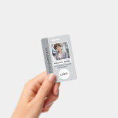 Badge Gris | Logo employé photo (Manuel / portable)