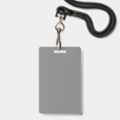 Badge Gris Personnalisé (Arrière avec lanière)