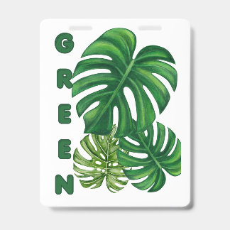 Badge Groene Monstera Bladeren
