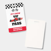 Badge Grossissant DEUX Fast Race Car Boy 2e Anniversaire (Front & Back)