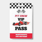 Badge Grossissant DEUX Fast Race Car Boy 2e Anniversaire (Front)