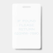 Badge Grue bleue aquarelle (Arrière)