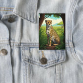 Badge Guépard dans une forêt luxuriante (Insitu)