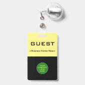 Badge "GUEST" de base (Arrière avec rétractable)