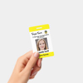 Badge Guide de visite - ID photo jaune (Manuel / portable)