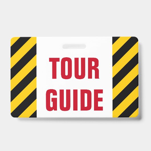 Badge "GUIDE TOURISTIQUE" + Insigne noir et jaune de (Avant)