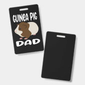 Badge Guinea Pig Dad (Avant & arrière)