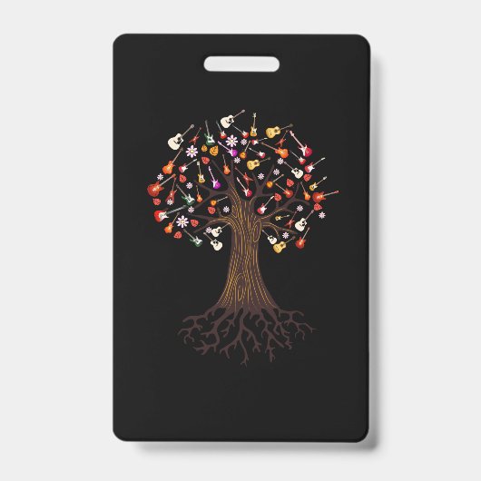 Badge Guitarist Tree Guitar Birthday (Avant)