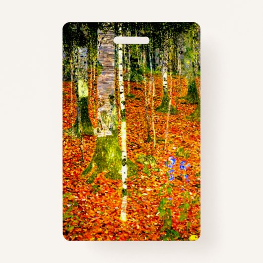 Badge Gustav Klimt Birch Trees (Devant)