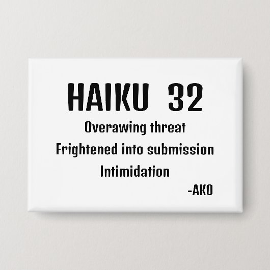 BADGE HAIKU 32 (Recto)