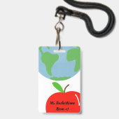 Badge Hall Pass Personnalisé (Back with Lanyard)