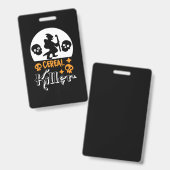 Badge Halloween Funny Cereal Anniversaire (Avant & arrière)