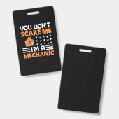 Badge Halloween I Am A Mechanic Birthday (Avant & arrière)