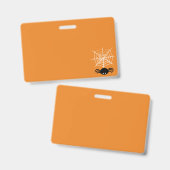 Badge Halloween Spider Web (Avant & arrière)