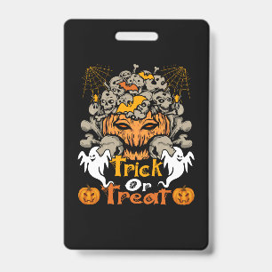 Badge Halloween Trick Ou Treat Anniversaire