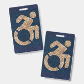 Badge Handicap Texté (Avant & arrière)