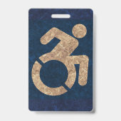Badge Handicap Texté (Arrière)