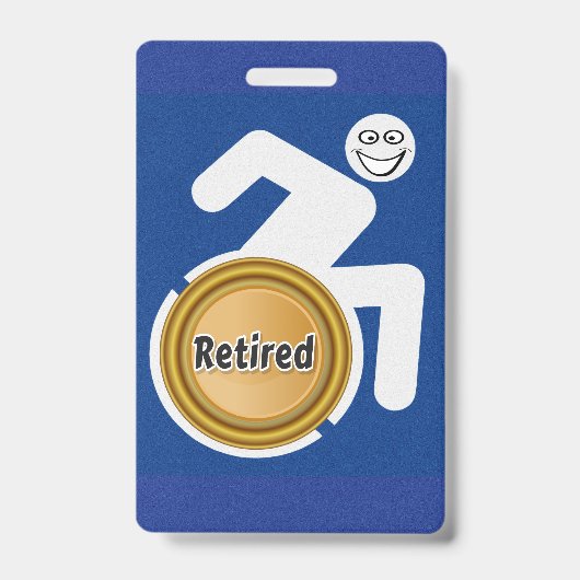 Badge Handicapés à la retraite (Avant)