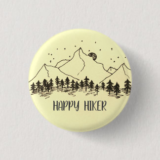 Badge - Happy hiker Ronde Button 3,2 Cm