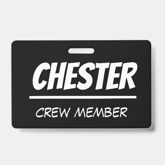 Badge hardi, graphique lanyard - membre d'équipage, volo (Avant)